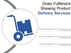 Order fulfillment showing product delivery services