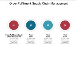 Order fulfillment supply chain management ppt powerpoint presentation image cpb