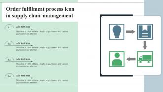 Order Fulfilment Process Icon In Supply Chain Management
