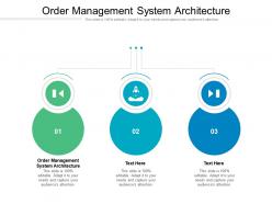 Order management system architecture ppt powerpoint presentation visual aids cpb