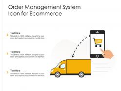 Order management system icon for ecommerce