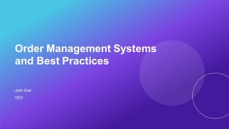 Order Management Systems And Best Practices PPT Slides AT