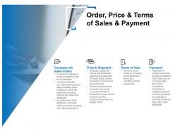 Order price and terms of sales and payment ppt powerpoint model