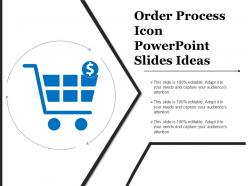 Order process icon powerpoint slides ideas