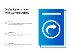 Order returns icon with curved arrow