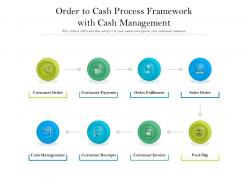 Order to cash process framework with cash management