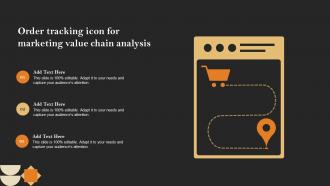 Order Tracking Icon For Marketing Value Chain Analysis