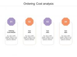 Ordering cost analysis ppt powerpoint presentation model slideshow cpb
