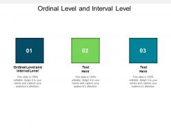 Ordinal level and interval level ppt powerpoint presentation professional brochure cpb