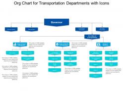 Org chart for transportation departments with icons