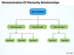 Org charts in powerpoint demonstration of hierarchy relationships templates 0515