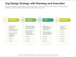 Org design strategy with planning and execution