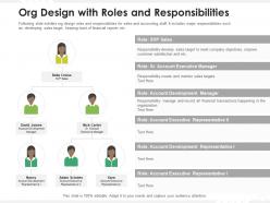 Org design with roles and responsibilities