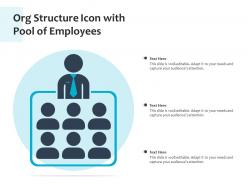 Org structure icon with pool of employees