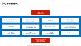 Org Structure Johnson And Johnson Investor Funding Elevator Pitch Deck