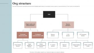 Org Structure Samsung Investor Funding Elevator Pitch Deck