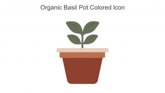 Organic Basil Pot Colored Icon In Powerpoint Pptx Png And Editable Eps Format