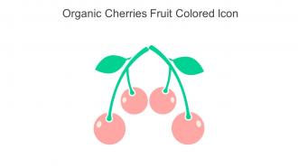 Organic Cherries Fruit Colored Icon In Powerpoint Pptx Png And Editable Eps Format