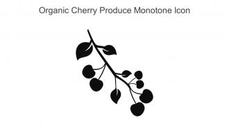 Organic Cherry Produce Monotone Icon In Powerpoint Pptx Png And Editable Eps Format