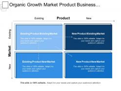 Organic growth market product business maximizing earnings capturing share