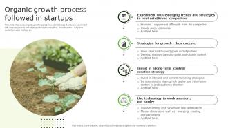 Organic Growth Process Followed In Startups