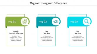 Organic inorganic difference ppt powerpoint presentation gallery templates cpb