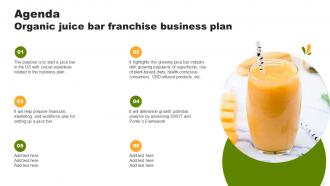 Organic Juice Bar Franchise Business Plan Powerpoint Presentation Slides Informative Image