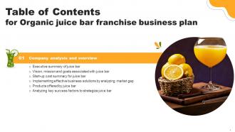 Organic Juice Bar Franchise Business Plan Powerpoint Presentation Slides Professionally Image