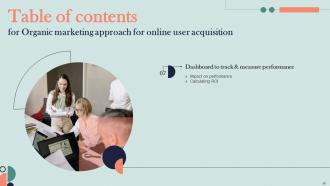 Organic Marketing Approach For Online User Acquisition Powerpoint Presentation Slides Professional Template