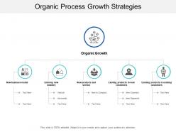 Organic process growth strategies