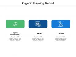 Organic ranking report ppt powerpoint presentation icon tips cpb