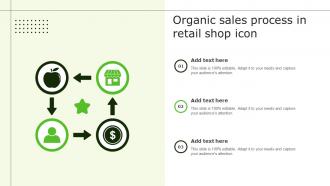 Organic Sales Process In Retail Shop Icon