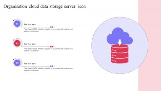 Organisation Cloud Data Storage Server Icon