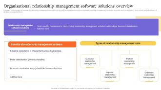 Organisational Relationship Management Software Solutions Stakeholders Relationship Administration