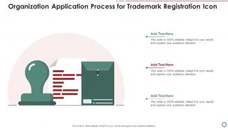 Organization application process for trademark registration icon