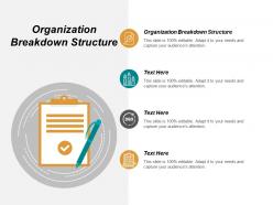 Organization breakdown structure ppt powerpoint presentation gallery background images cpb