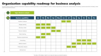 Organization Capability Roadmap For Business Analysis