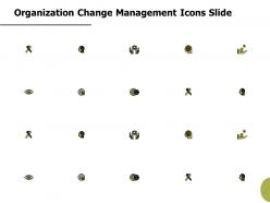 Organization change management icons slide taregets powerpoint slides