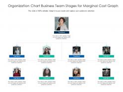 Organization chart business team stages for marginal cost graph infographic template