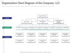 Organization chart diagram of the company audit investment pitch raise funds financial market ppt grid