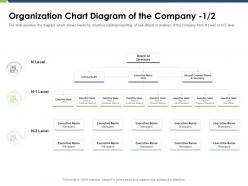 Organization Chart Diagram Of The Company Board Pitch Deck Raise Funding Post IPO Market Ppt Grid