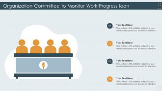 Organization Committee To Monitor Work Progress Icon