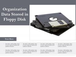 Organization data stored in floppy disk