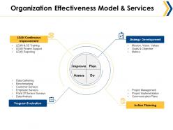 Organization effectiveness model and services ppt summary graphics download