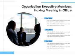 Organization executive members having meeting in office