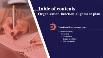 Organization Function Alignment Plan Powerpoint Presentation Slides Strategy CD V Analytical