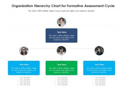 Organization hierarchy chart for formative assessment cycle infographic template