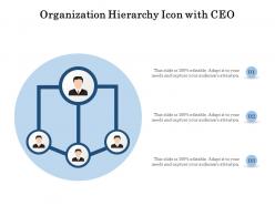 Organization hierarchy icon with ceo
