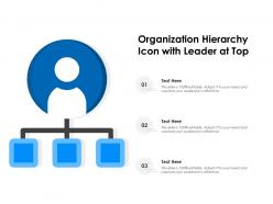 Organization hierarchy icon with leader at top