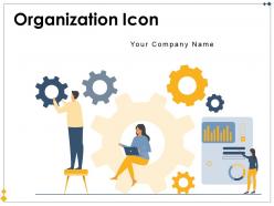 Organization icon business management employees leadership strategy wheel operation